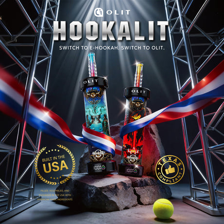 OLIT HookaLit 40K Disposable E-Hookah Device with Display Screen and Adjustable Airflow