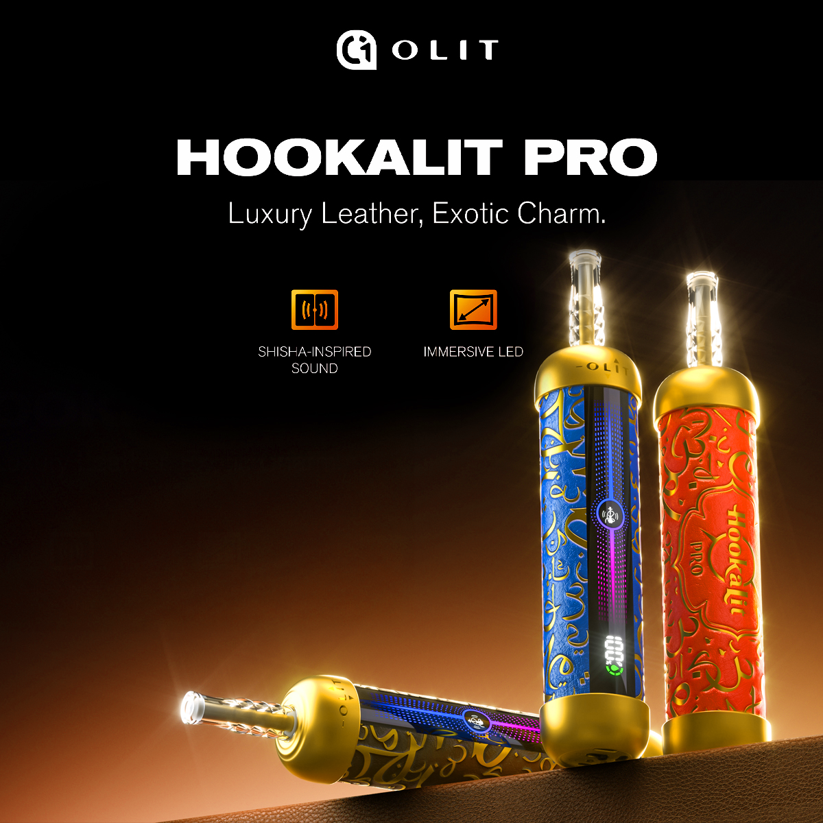 ⭐️TEXAS COMPLIANT ⭐️ | OLIT HookaLit Pro 60K Puff Disposable E-Hookah - 60,000 Puffs