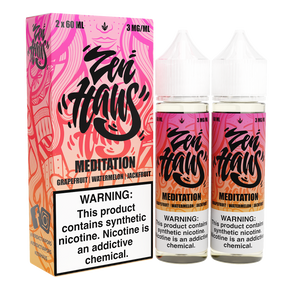 Meditation by ZEN HAUS E-Liquid 2X 60ml With Packaging