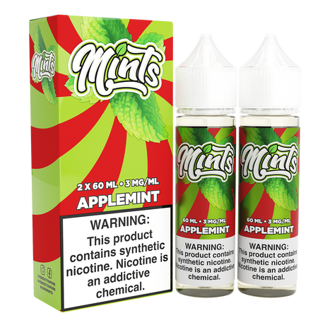 Applemint by Mints Series 2x 60mL 3mg bottle with packaging