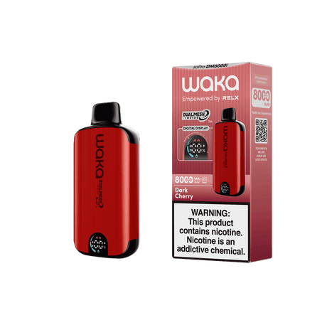 WAKA SoPro DM8000 17mL 8000 Puff Disposable Dark Cherry with packaging