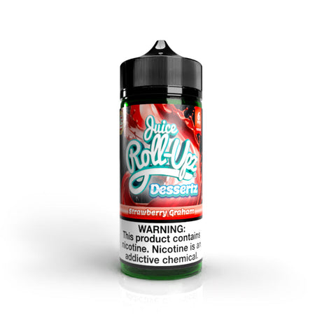 Juice Roll Upz Strawberry Graham Dessertz Series 120mL Freebase Vape Juice 6mg bottle