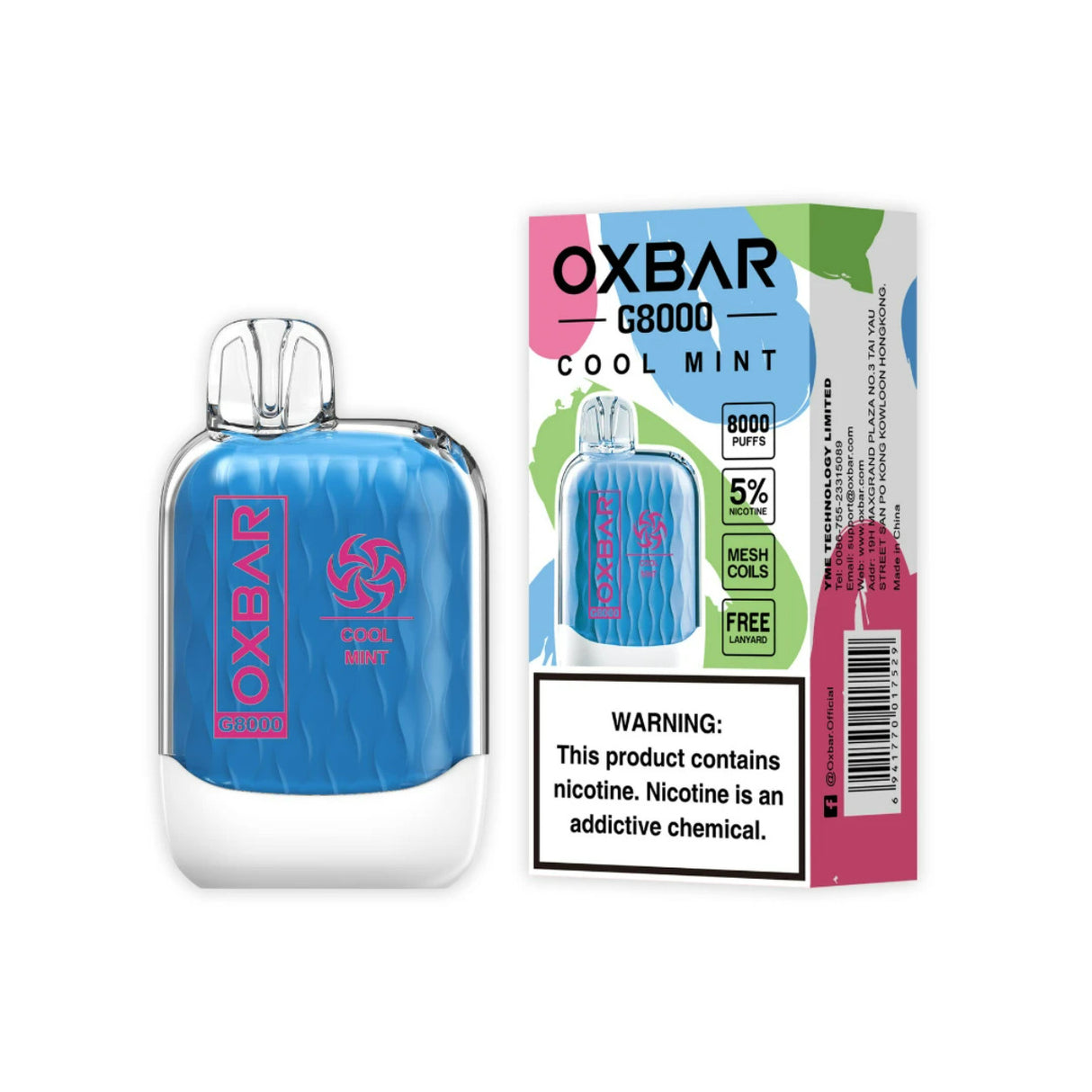 OXBAR G8000 Rechargeable Disposables - 8000 Puffs