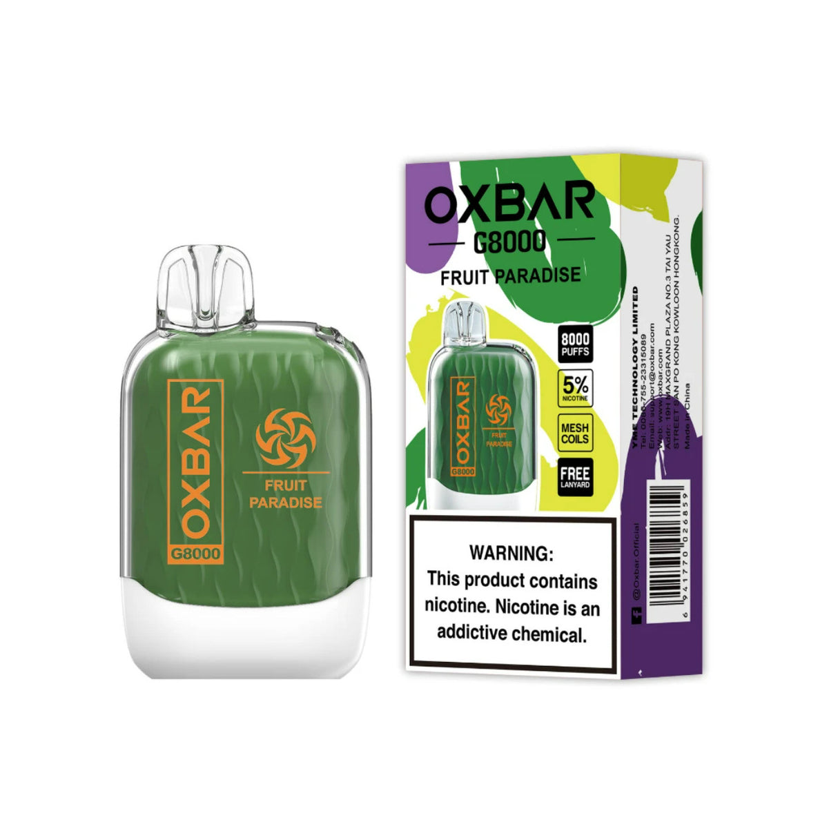 OXBAR G8000 Disposable Device - 8000 Puffs