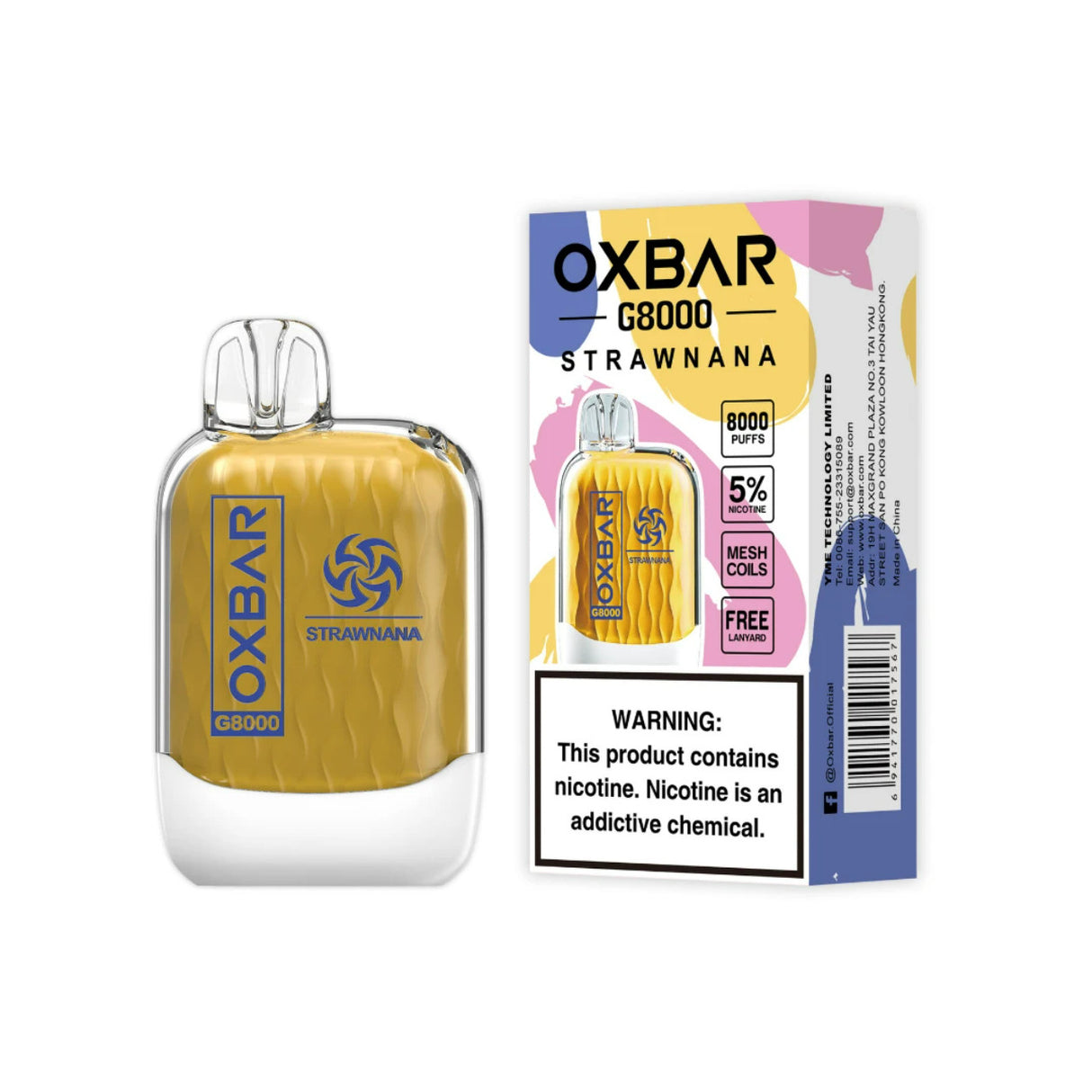 OXBAR G8000 Rechargeable Disposables - 8000 Puffs