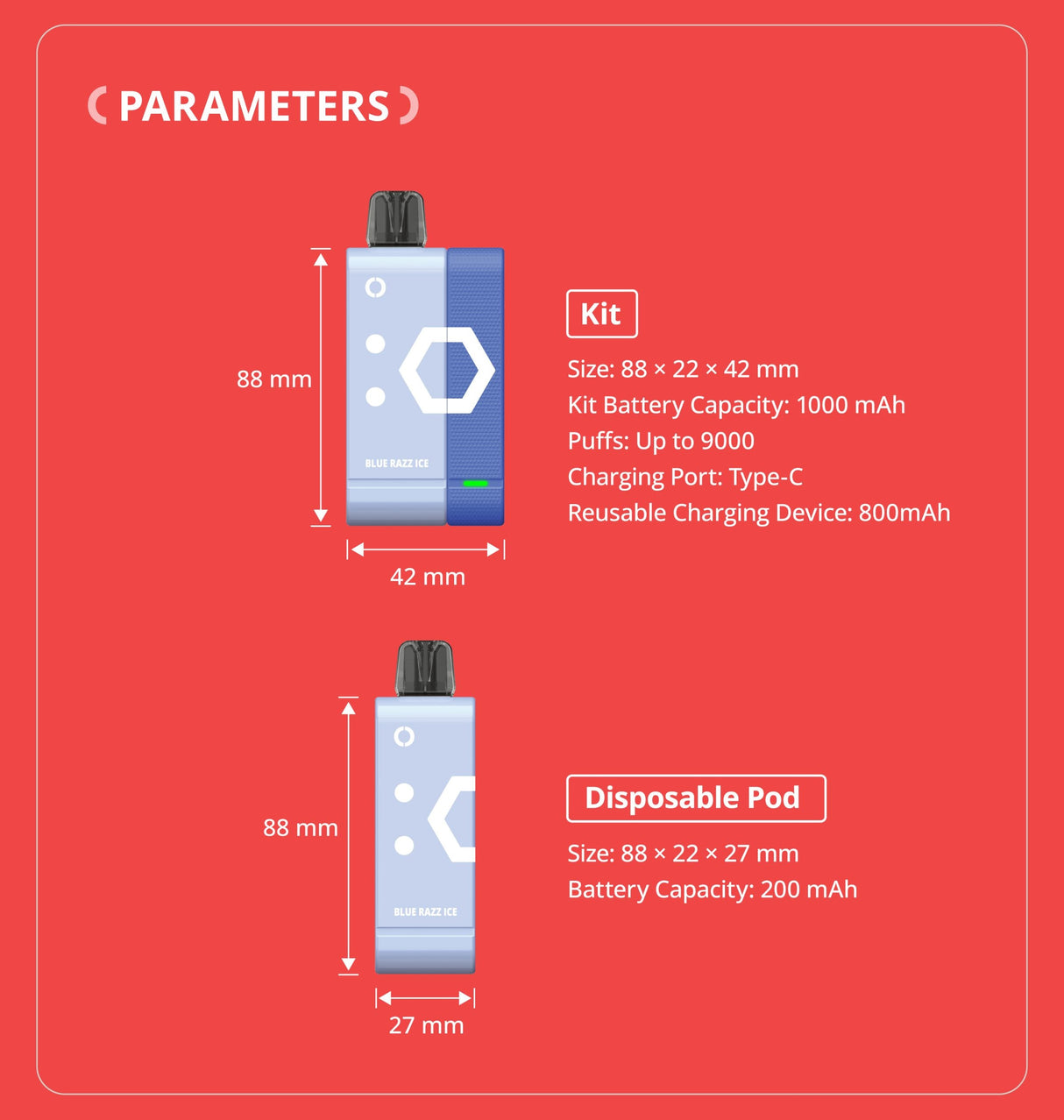 Off-Stamp SW9000 Rechargeable Disposable KIT - 9000 Puffs