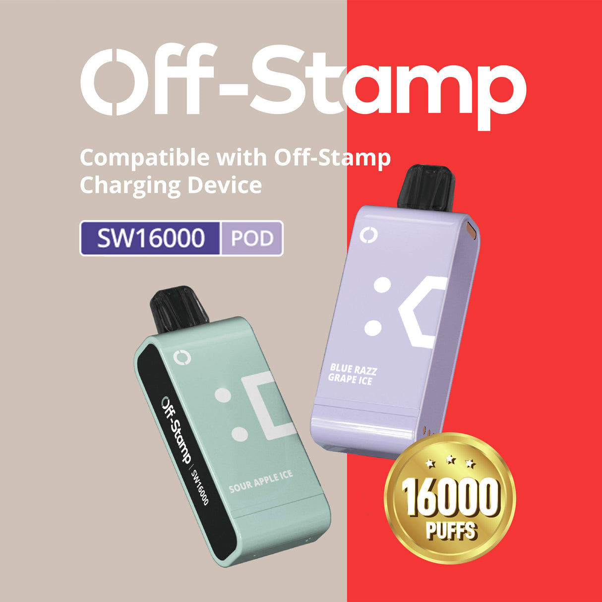 Off-Stamp SW16000 Disposable Pod Powered By LOST MARY – 16000 Puffs