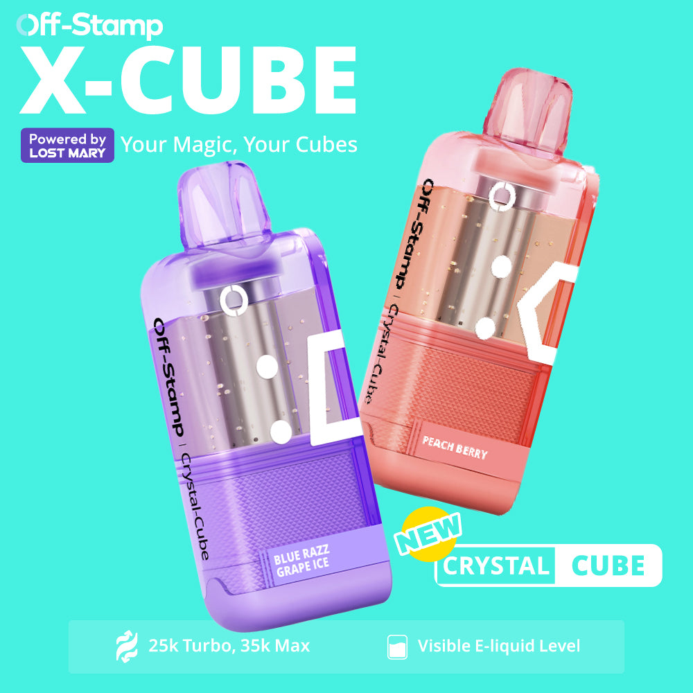 Off-Stamp X-CUBE Crystal Cube 35K Pod – Texas Compliant | VapoRider