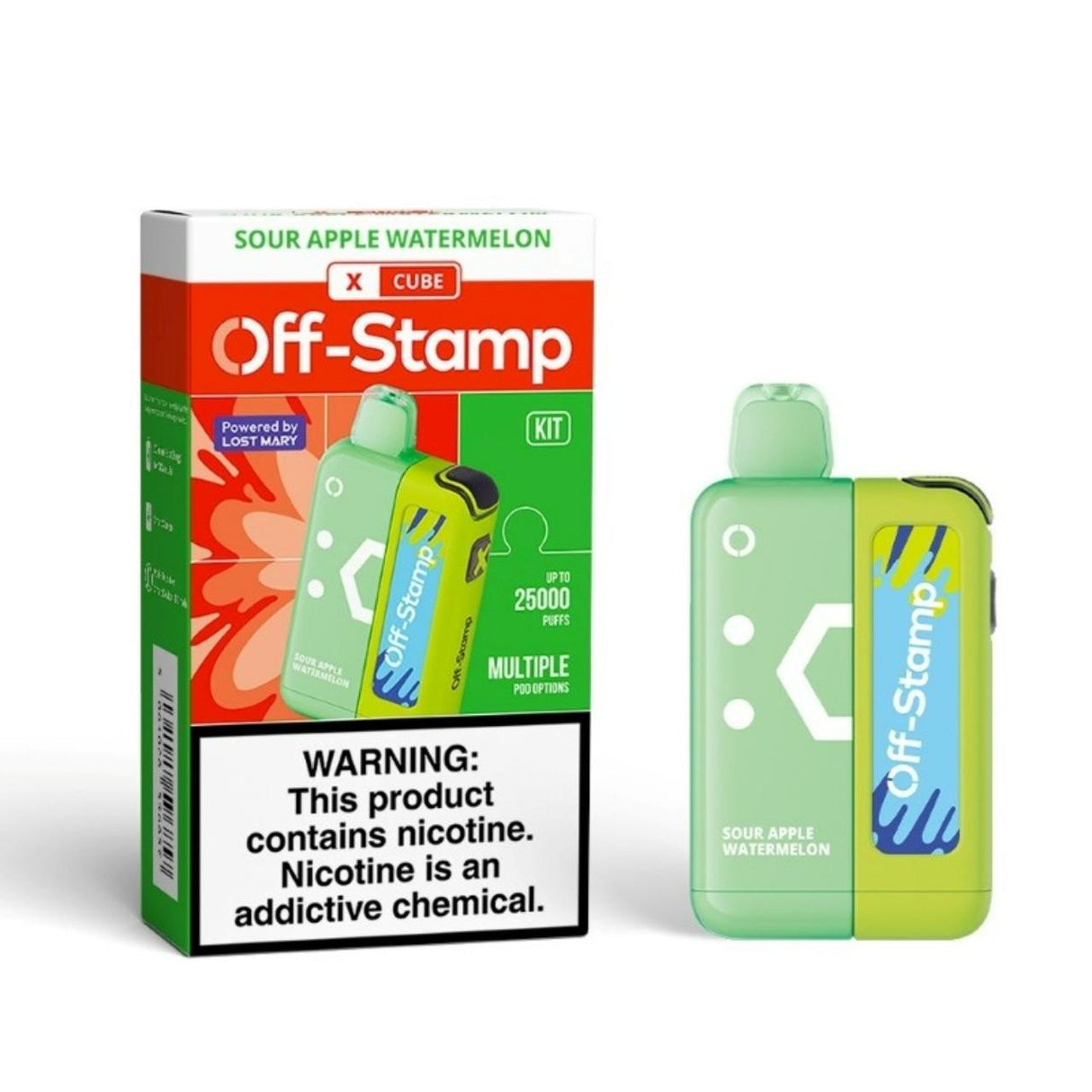 Off-Stamp X-CUBE 25K Disposable KIT Powered By LOST MARY – 25000 Puffs