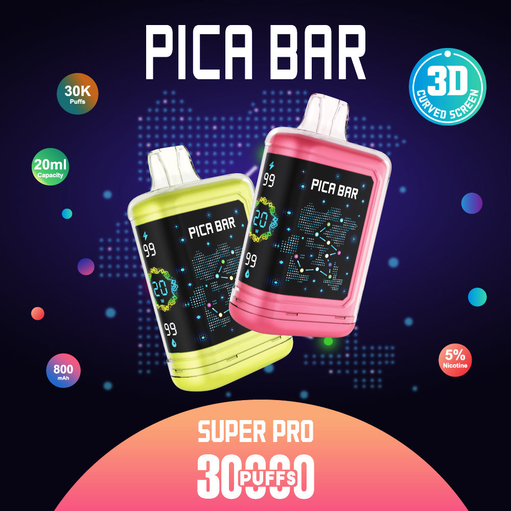 🎁 PICA BAR Super Pro 30K Puff Rechargeable Disposable Device - 30000 Puffs (50% off)