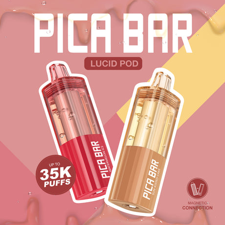 PICA BAR Lucid 35K Replacement Pod – 35,000 Puff Capacity, 19mL Pre-Filled, Adjustable Airflow