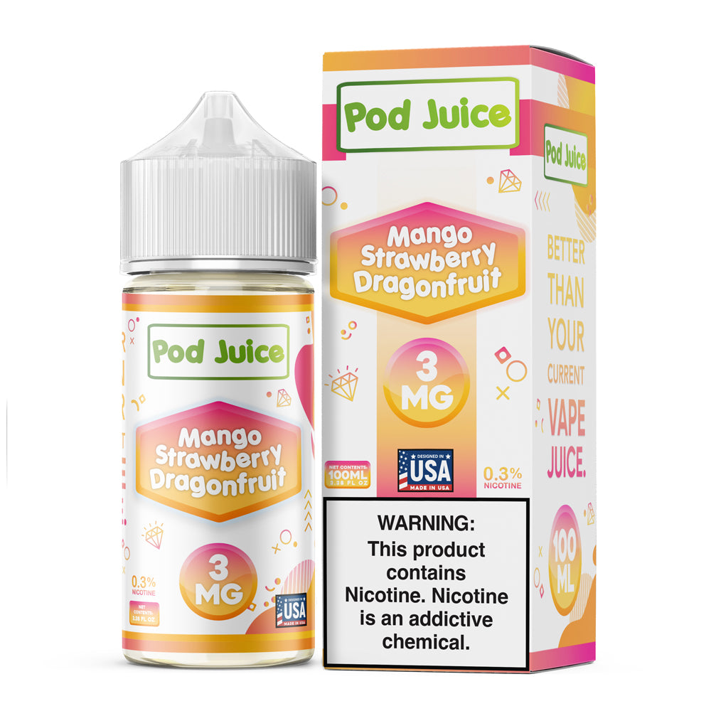 Pod Juice - Mango Strawberry Dragonfruit - 100ML E-Liquid