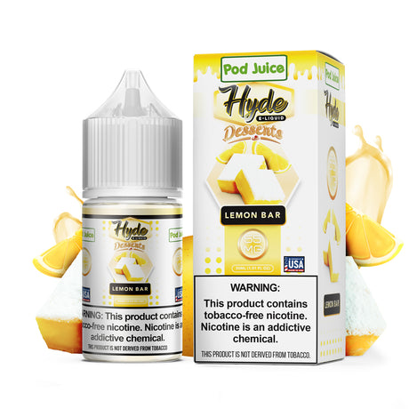 POD Juice X Hyde Lemon Bar - 30mL Nicotine Salt Liquid with Tangy Lemon and Buttery Pastry