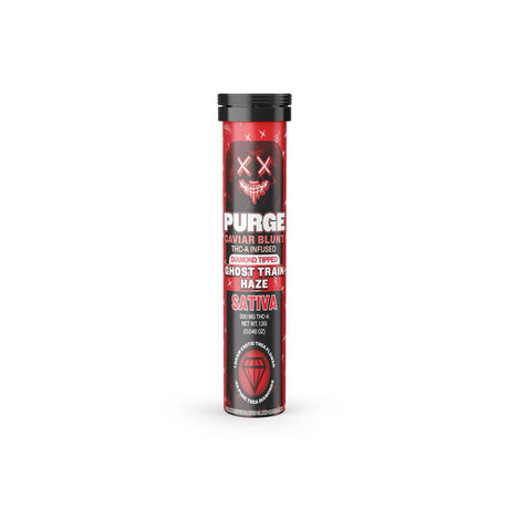 PURGE Caviar Blunt – 1.3G THC-A Infused Pre-Roll with Diamond Coating and Exotic Hemp Flower


