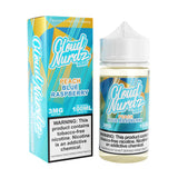 Cloud Nurdz Iced Peach Blue Razz 100ML E-Liquid bottle with peach, blue raspberry, and cooling menthol flavors