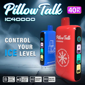 Pillow Talk IC40000 Disposable – 40,000 puffs with adjustable ice levels and dual neo mesh coils.