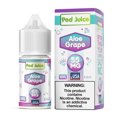 Pod Juice Aloe Grape 30ML Nicotine Salt – Aloe Vera Grape Vape Juice