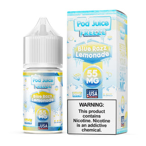Pod Juice FREEZE Blue Razz Lemonade 30ML Nicotine Salt – Blue Raspberry Lemonade Ice Vape Juice
