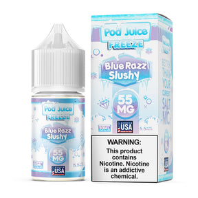 Pod Juice FREEZE Blue Razz Slushy 30ML Nicotine Salt – Blue Raspberry Ice Vape Juice