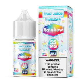Pod Juice FREEZE Rainbow 30ML Nicotine Salt – Mixed Fruit Candy Ice Vape Juice