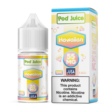 Pod Juice SALT Hawaiian 30ML Nicotine Salt – Tropical Guava Pineapple Orange Vape Juice