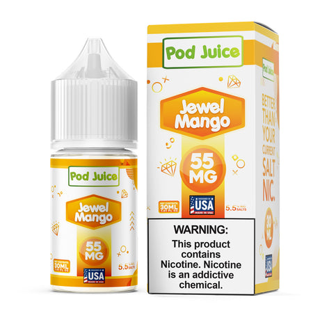 Pod Juice SALT Jewel Mango 30ML Nicotine Salt – Mango Vape Juice