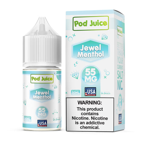 Pod Juice SALT Jewel Menthol 30ML Nicotine Salt – Sweet Menthol Vape Juice