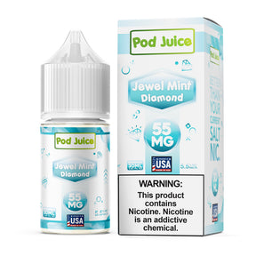 Pod Juice SALT Jewel Mint Diamond 30ML Nicotine Salt – Pure Mint Menthol Vape Juice