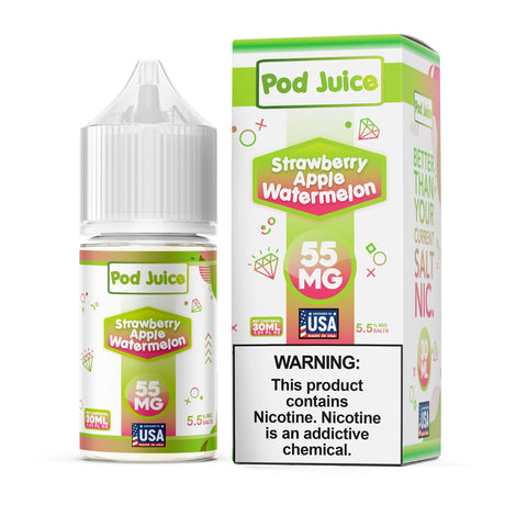 Pod Juice SALT Strawberry Apple Watermelon 30ML Nicotine Salt – Mixed Fruit Vape Juice
