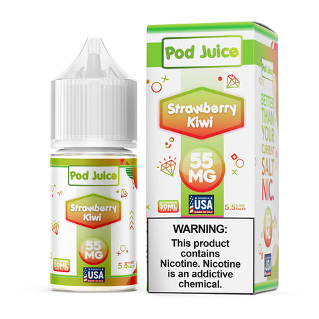 Pod Juice SALT Strawberry Kiwi 30ML Nicotine Salt – Strawberry Kiwi Vape Juice
