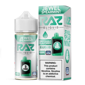 Pod Juice X RAZ Jewel Spearmint 100ML – Crisp Sweet Spearmint Freebase Vape Juice