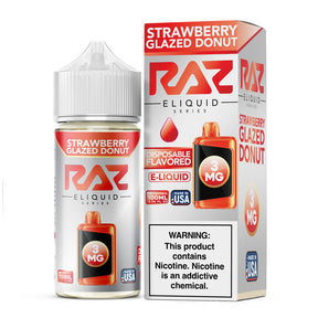 Pod Juice X RAZ Strawberry Glazed Donut 100ML – Strawberry Jelly Donut Dessert Vape Juice