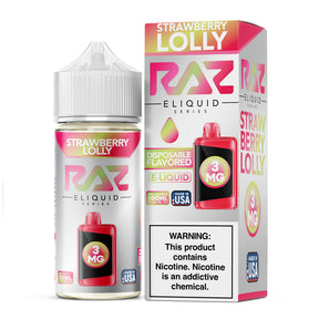 Pod Juice X RAZ Strawberry Lolly 100ML – Sweet Strawberry Lollipop Vape Juice