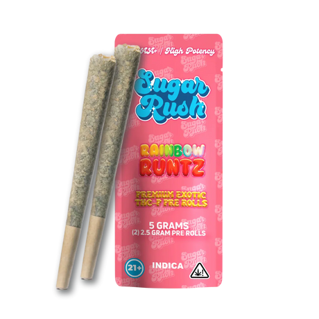 Sugar Rush Premium Exotic THC-P 5g Pre Rolls - 2 Count