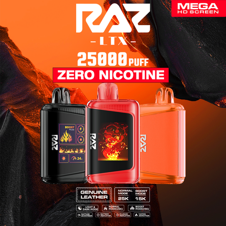 RAZ LTX DC25K 0% Nicotine Disposable Device with Digital Display and Adjustable Airflow