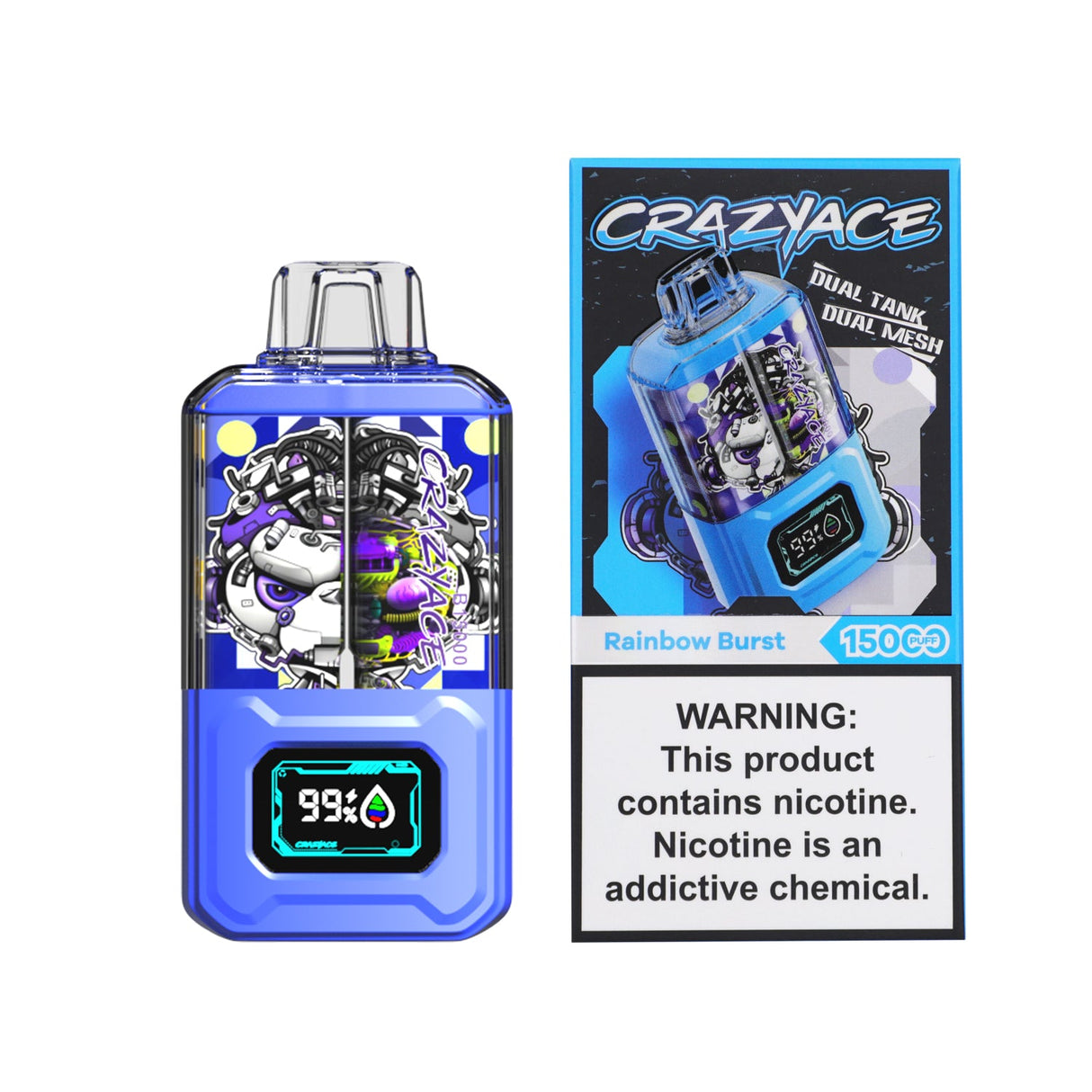 CRAZYACE B15000 Rechargeable Disposable Device 900mah – 15000 Puffs