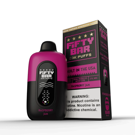 FIFTY BAR "Black Series" Powered by BEARD VAPE Co. 20K Puff Disposable Device - 20000 Puffs