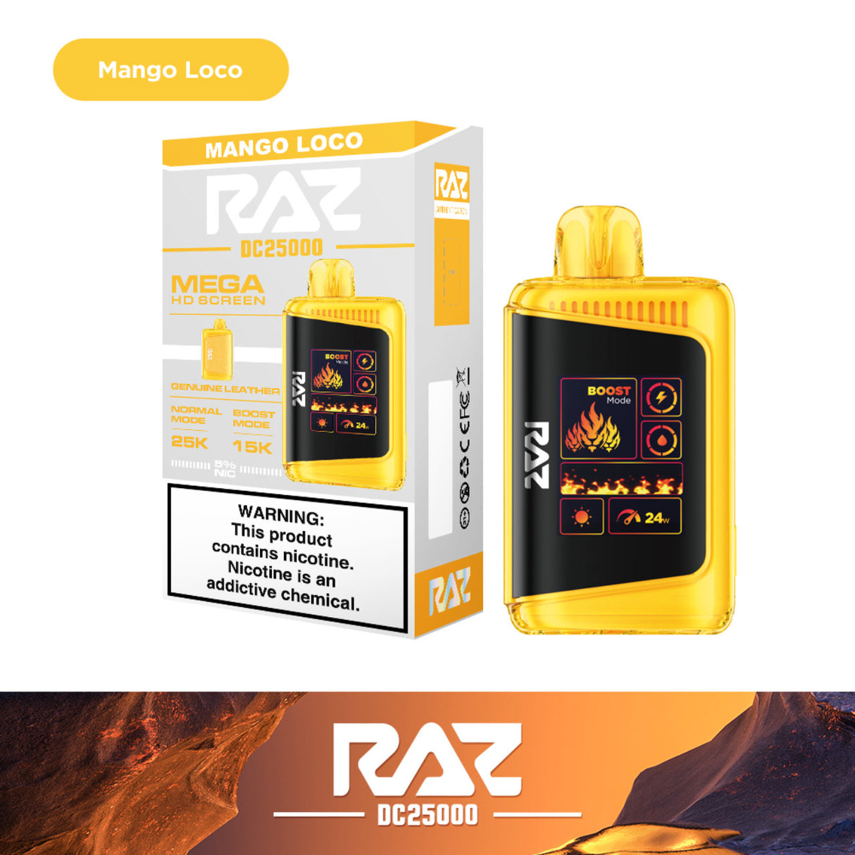 Raz DC25000 25K Puff Rechargeable Disposable Device – 25000 Puffs