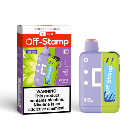 ⭐️TEXAS COMPLIANT ⭐️ | Off-Stamp X-CUBE 25K Disposable KIT Powered By LOST MARY – 25,000 Puffs