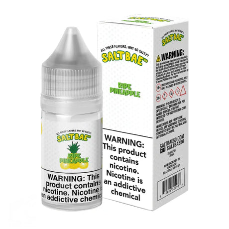 SaltBae50 Ripe Pineapple E-Liquid - Tropical pineapple flavor in a 30ML bottle.