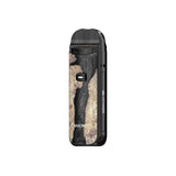 SMOK NORD 50W Pod Kit in Black Stabilizing Wood finish with side display screen.