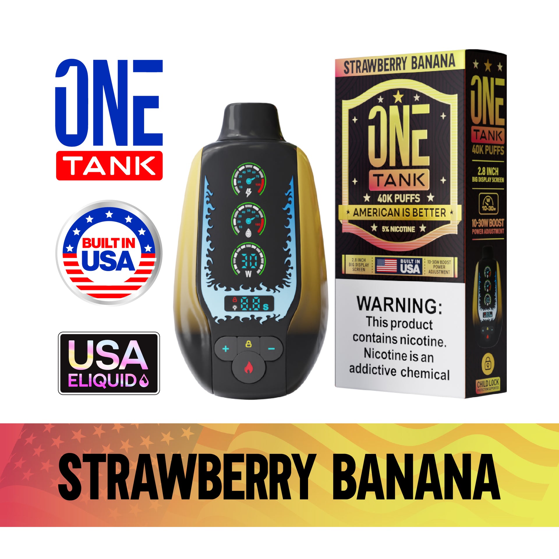 ONE TANK 40K Disposable | 40,000 Puffs, Made in USA, Ships to Texas | VapoRider ONE TANK 40K Disposable | 40,000 Puffs, Made in USA, Ships to Texas | VapoRider