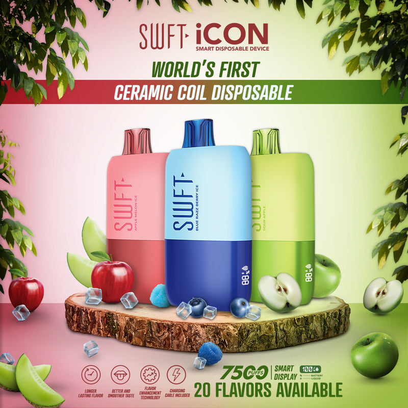 SWFT Icon Smart Disposable Device – 7500 Puffs