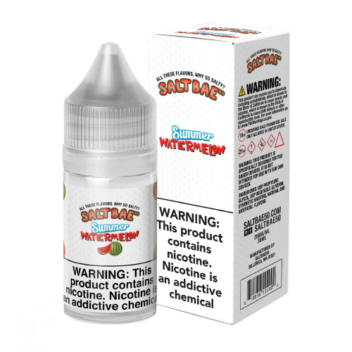 SaltBae50 Summer Watermelon E-Liquid - Juicy watermelon flavor in a 30ML bottle.