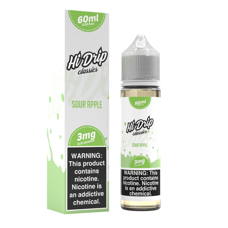 Sour Apple by Hi-Drip Classics E-Liquid 60ML with Packaging