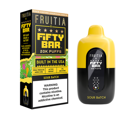 FRUTIA x FIFTY BAR 20K Puff Disposable Device - 20000 Puffs