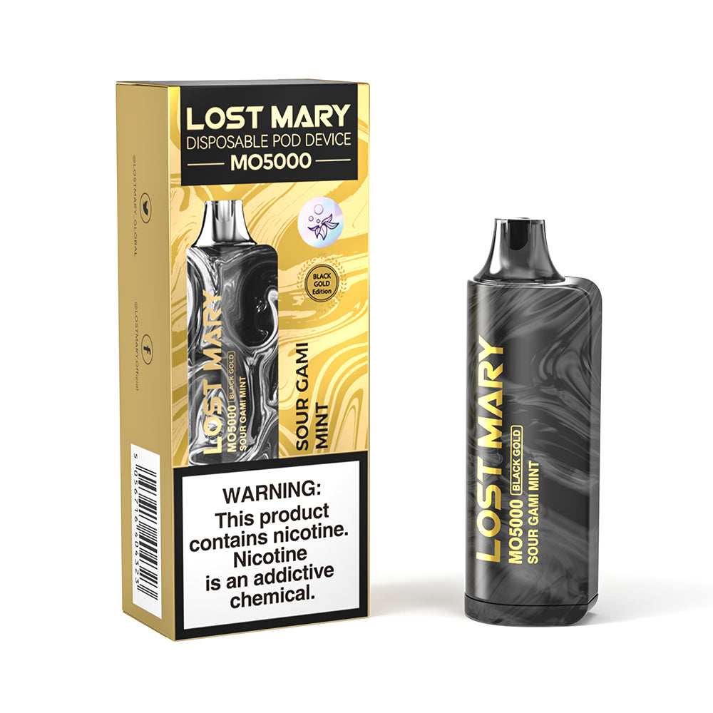 Lost Mary MO5000 Black & Gold Limited Edition Disposable Device – 5000 Puffs