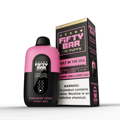 FIFTY BAR "Black Series" Powered by BEARD VAPE Co. 20K Puff Disposable Device - 20000 Puffs