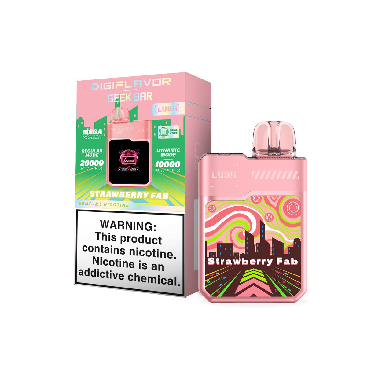 DIGIFLAVOR x Geek Bar LUSH Rechargeable Disposable Device – 20000 Puffs