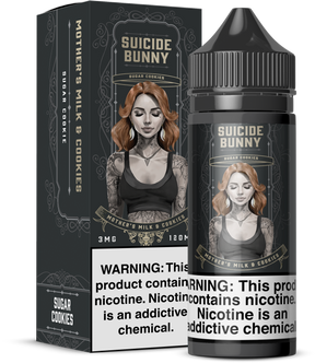 Suicide Bunny Mothers Milk and Cookies 120ML dessert nicotine juice sugar cookie creamy milk flavor